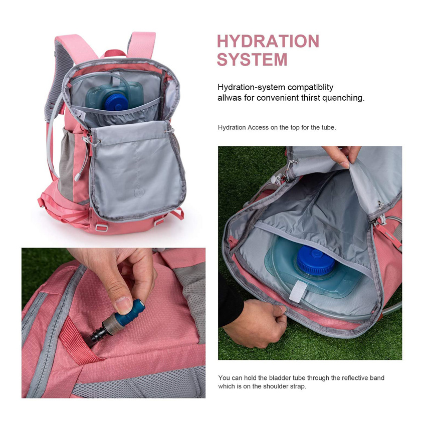 Woman Bicycle Accessories Bags Fashion and Durable Outdoor Travel Bag Pink Hiking Backpack