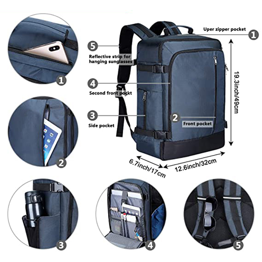 Fashion Laptop Bag Case Carry-on Travel Bag Flying Approved Travel Business Weekend with USB Port Computer Bag