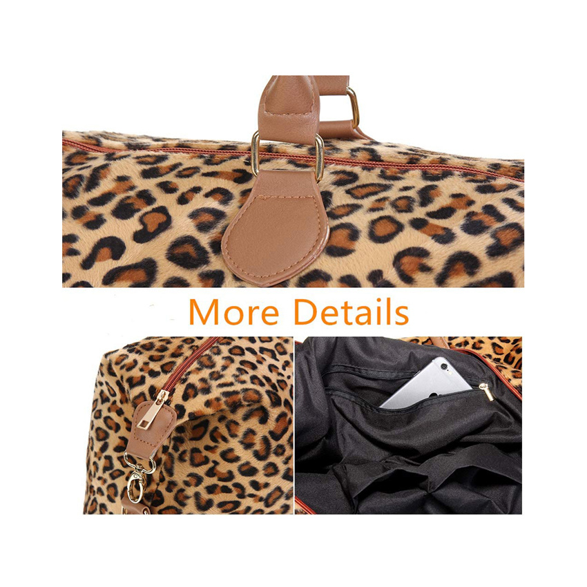 Leopard Travel Luggage Bag Large Duffel Bag Women Bags Fashion Ladies Handbags