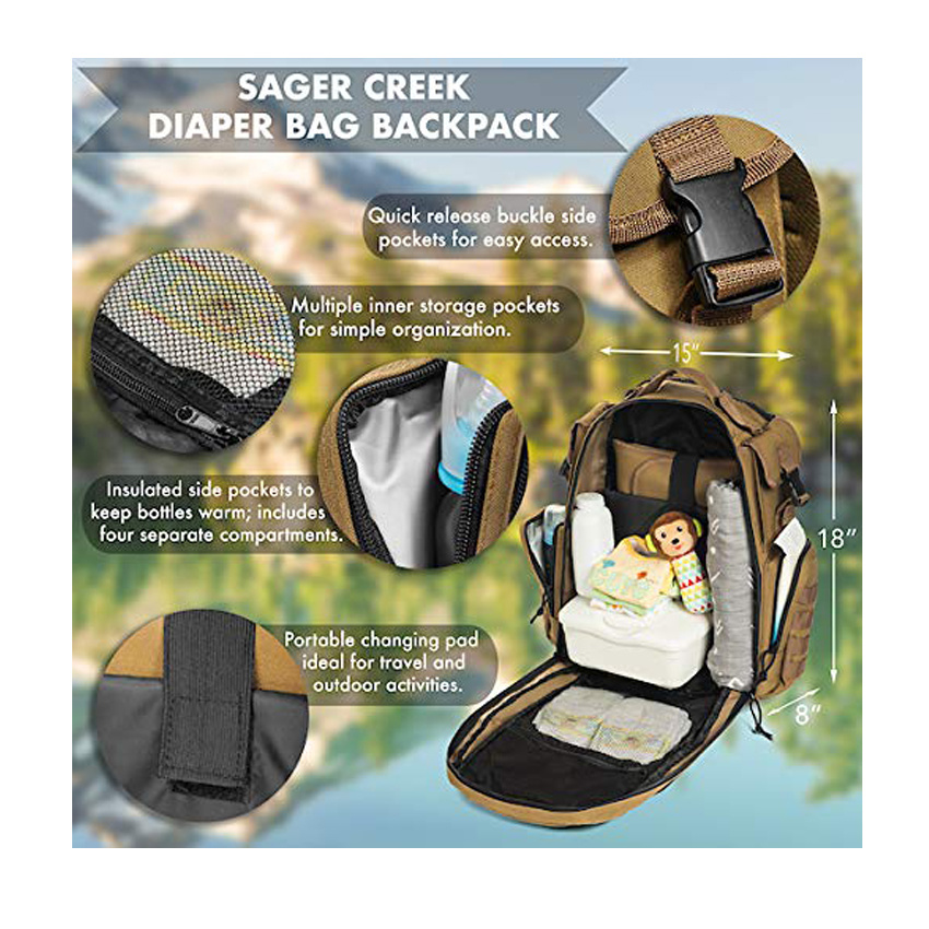 Wholesale Diaper Bag Stylish Woman Bag Baby Carry Bag Mommy Travel Bag