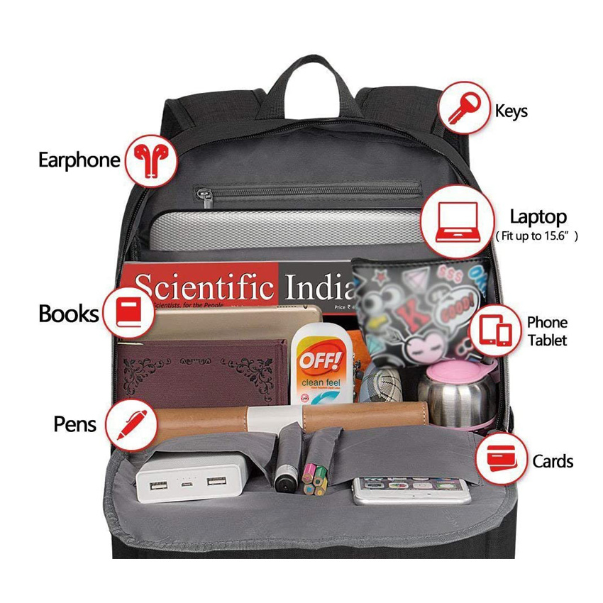 School Backpack Travel Backpack Casual Daypack Laptop Backpack with USB Charging Port