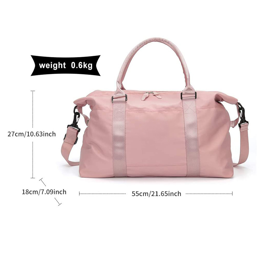 Pink Travel Sport Bag Waterproof Duffel Bags Fashion Women Shopping Bag