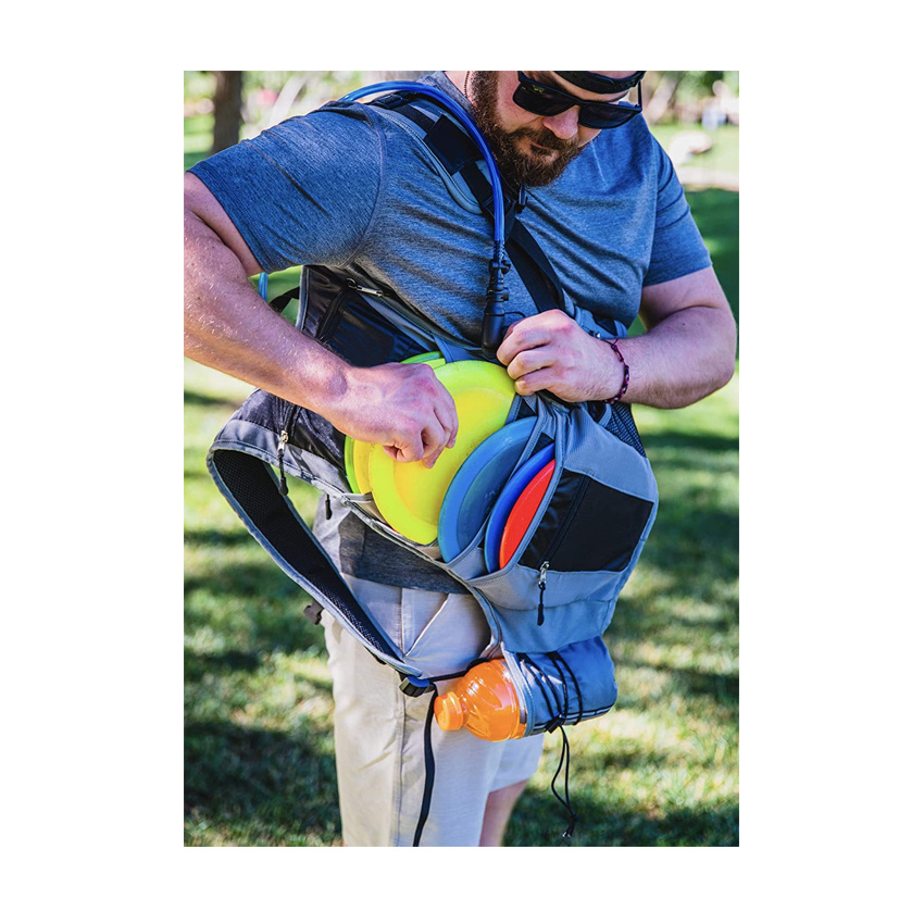 Wholesale Foldable Frisbee Disc Golf Bag Sling Bag Carrier Sports Disc Golf Hydration Backpack