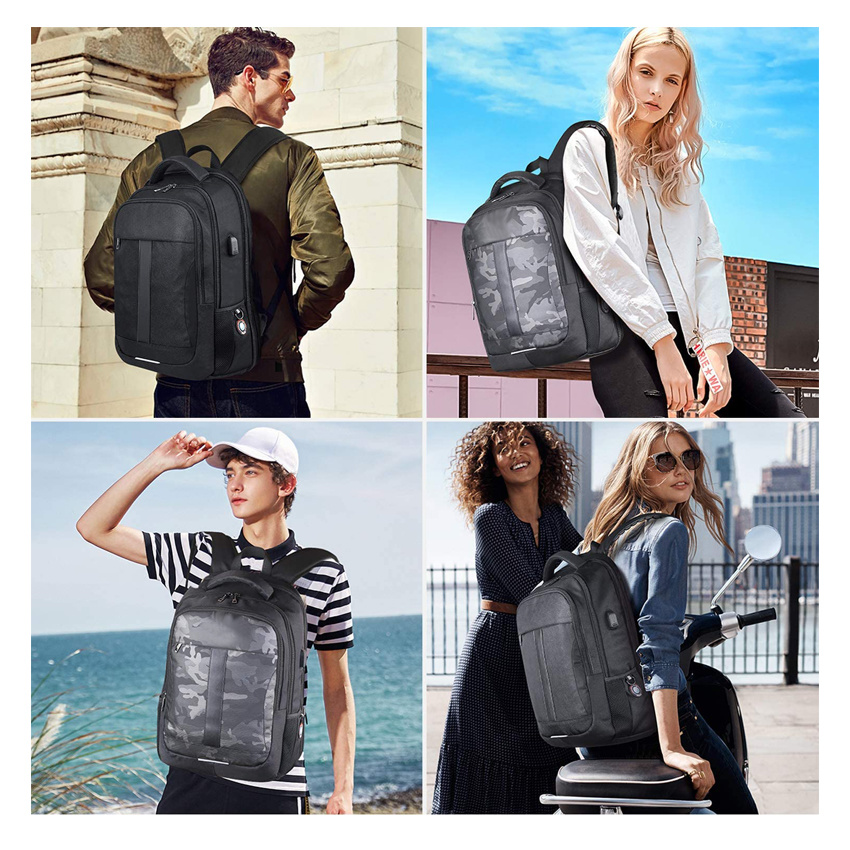 Travel Backpack for Laptop and Notebook with USB Charging Port Water Resistant Bag