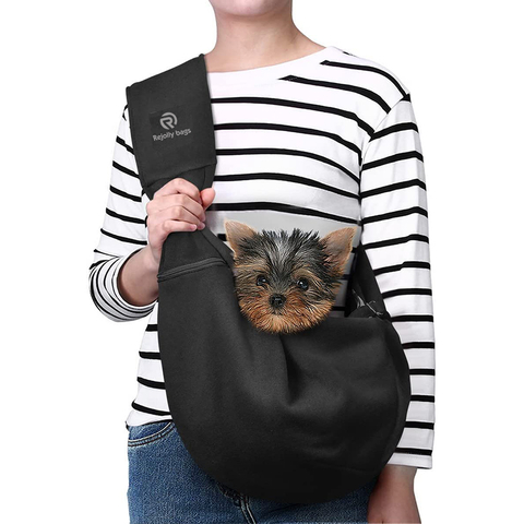 Dog Sling Carrier for Small Dogs Puppy Carrier for Small Dogs Adjustable Strap & Zipper Pocket Pet Bag RJ20690