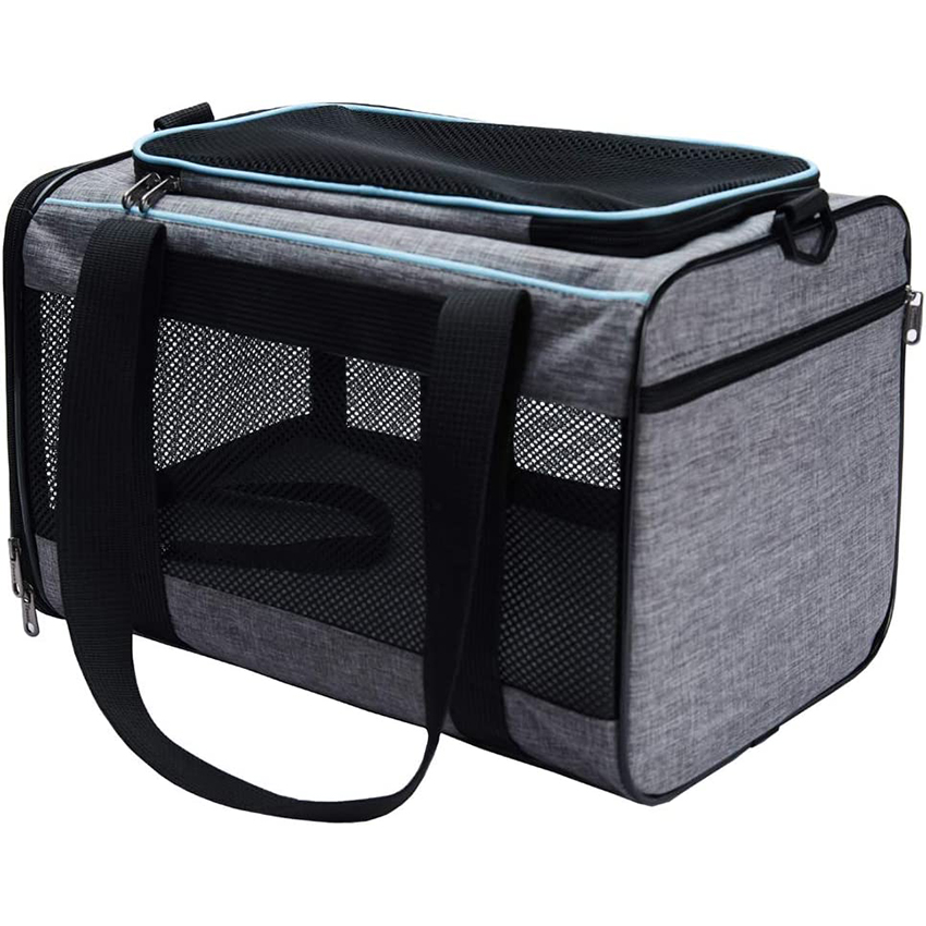 Carriers Soft-Sided Mesh windows Large Space Independent Space Pet Carrier for Cats Pet Bag RJ20689