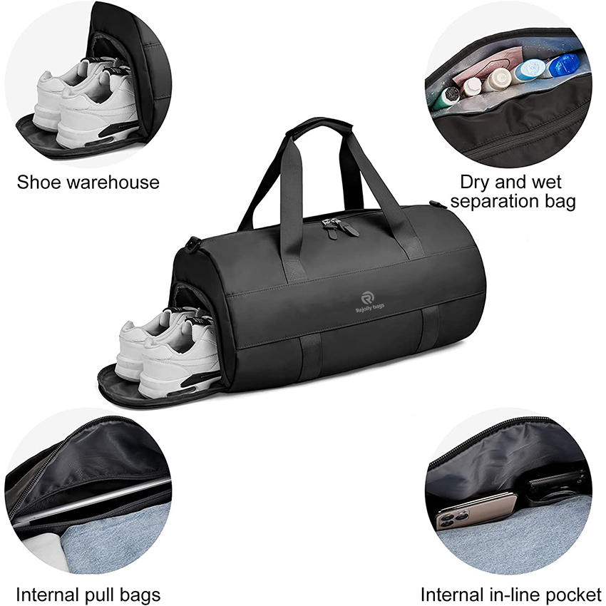 Gym Bag for Women with Shoe Compartment and Wet Pocket, Simple Durable Lightweight Sports Duffel Bags,Great for Exercise and Overnights Travel Sports Bag RJ196182