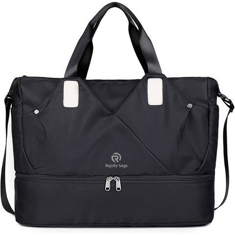 Travel Duffel Bag Sports Gym Bag with Dry Wet Separated Pocket and Shoes Compartment, Waterproof Shoulder Weekender Sports Bag RJ196172