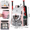 Baseball Bag with USB Charging Port, Youth Softball Bat Bag with Vented Shoes Compartment, Lightweight Baseball Bag TBall Bat & Equipment Baseball Bags RJ19671
