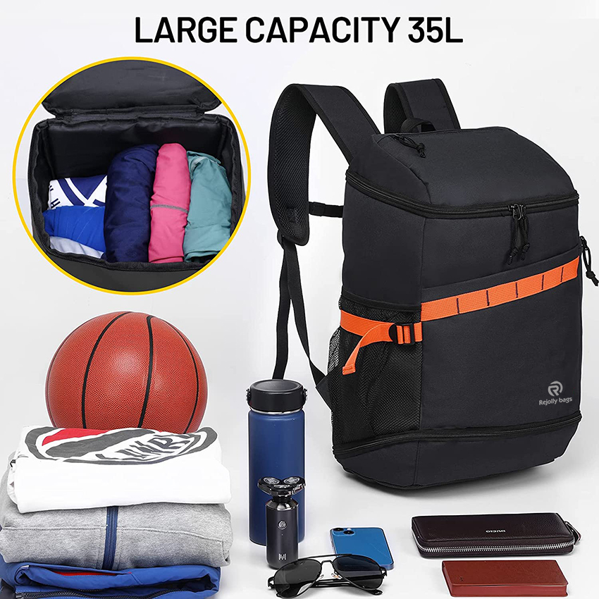 Basketball Backpack Soccer Bag with Shoes/Ball Compartment, Large Sports Back Pack Equipment Bag for Men Women Youth Athletes Ball Bag RJ196142
