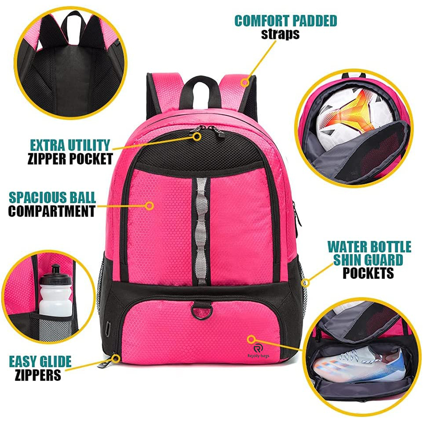 Youth Soccer Bags Soccer Backpack Basketball vollyball Football Bag& Backpack Kids Ages 6 and Up Sports Ball Bag RJ19696