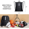 Sports Gym Bag With Shoe Compartment & Mesh Pockets Water Resistant String Ball Bag RJ196132