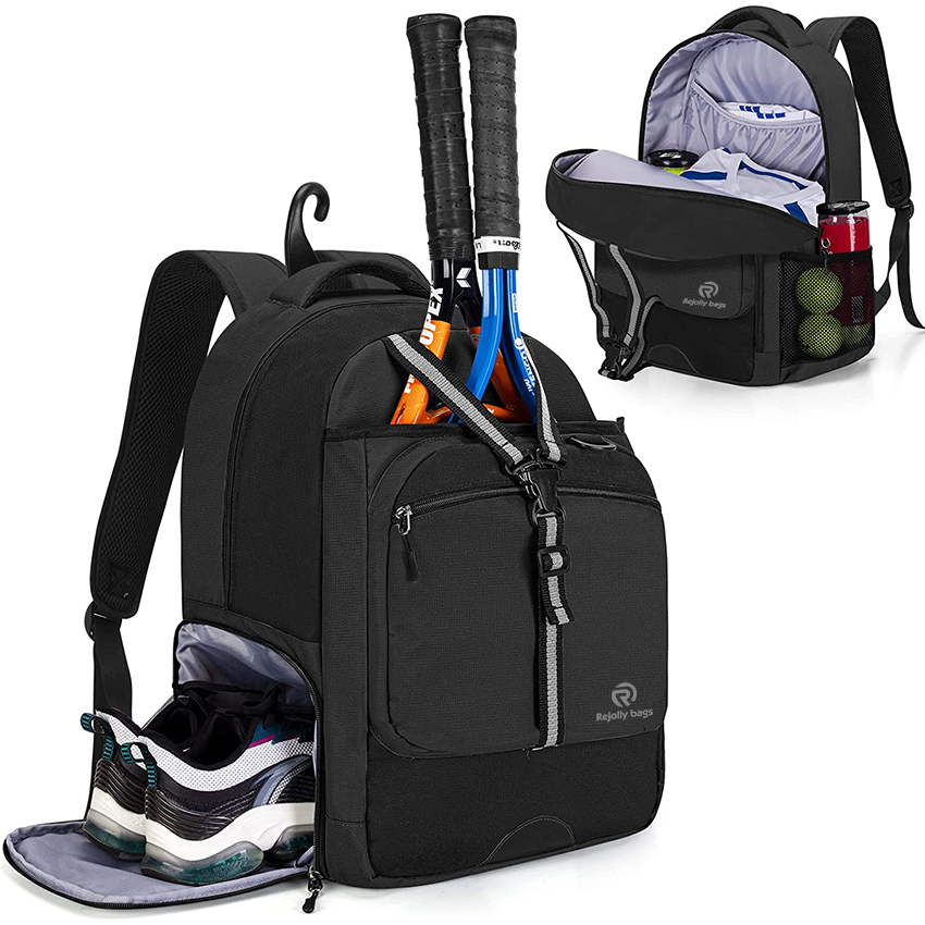 Tennis Backpack for Men/Women, Tennis Bag with Separate Ventilated Shoe Compartment, Multifunctional Sports Ball Bag RJ196135