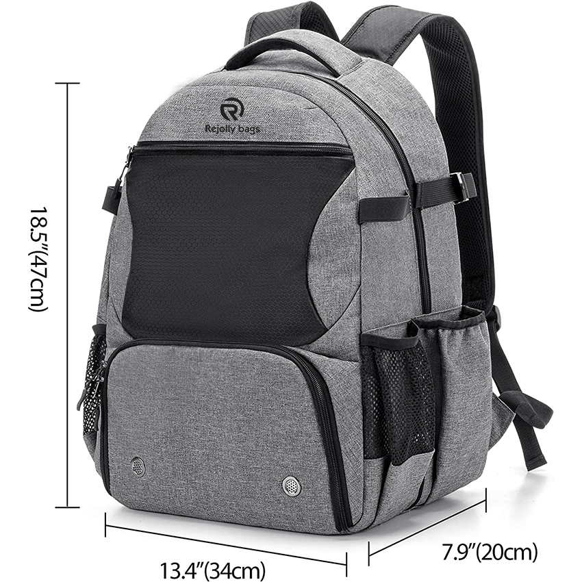 Baseball Backpack with Separate Shoe Space, Softball Bat Bag Holds Up To 4 Bats, Hence Hook And Multi Pockets for Essentials Baseball Bags RJ19650