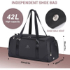Sports Gym Bag with Shoe Compartment &Wet Pocket,Weekend Overnight Bags Waterproof for Mens Traveling Duffel Bags RJ204240