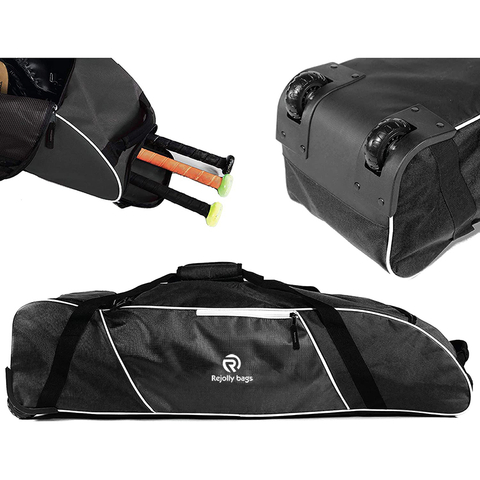 Rolling Baseball Bag - Wheeled Baseball Bat Bag for Baseball, Softball Equipment for Youth, Kids, and Adults Baseball Bags RJ19669