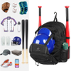 Youth Softball Bat Bag with Vented Shoes Compartment, Lightweight Baseball Bag TBall Bat & Equipment with Fence Hook Baseball Bags RJ19674