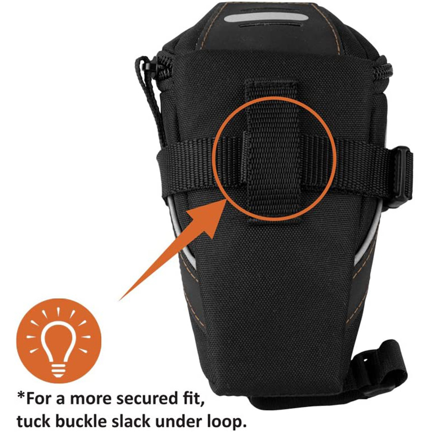 Strap-on Bike Saddle Bag/Bicycle Seat Pack Bag Cycling Wedge with Multi-Size Options Cycling Bag