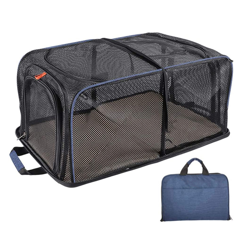 Foldable Pop-up Pet Carrier Collapsible Soft Sides Pet Crate for Medium Cats Small Dogs Rabbits Pet House