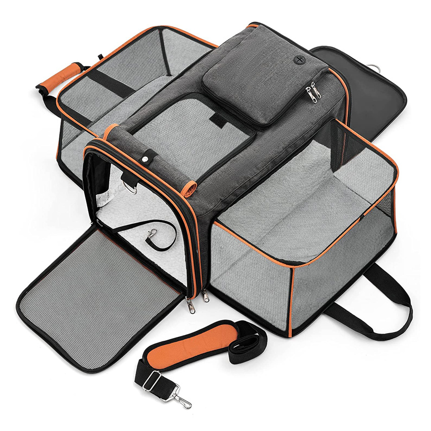Versatile Expandable Cat Carrier Large Travel Dog Backpack Durable Pet Cage