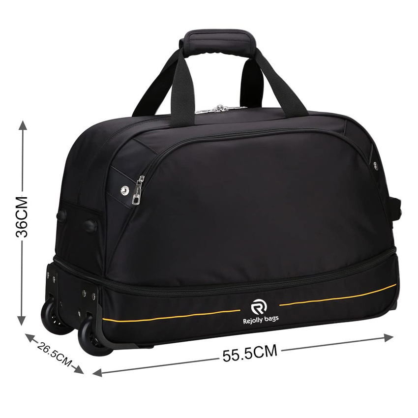 Travel Holdall with Wheels Weekend Bag for Women and Men Overnight Bag