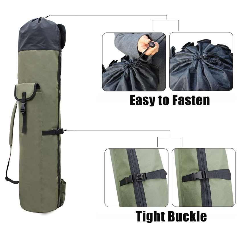 Multi-Functiona Fishing Outdoor Tool Sports Waterproof Packing Pole Bag Fishing Tackle Storage Bag Large Capacity Rod Bag Food Storage Carrier Gear Backpack Bag