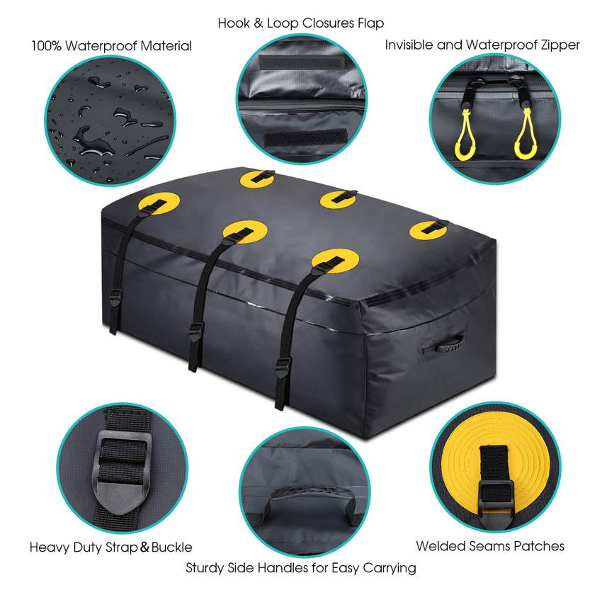 Cargo Carrier Bag Hitch Bag Include Reinforced Straps Fits Car Truck SUV Vans with Basket Hitch Mount