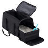 Collapsible Portable Cat Litter Box Black for Travel Light Weight Foldable Pet Carrier