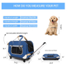 Pet Rolling Carrier with Detachable Wheels Travel Roller Bag for Small & Medium Dogs/Cat