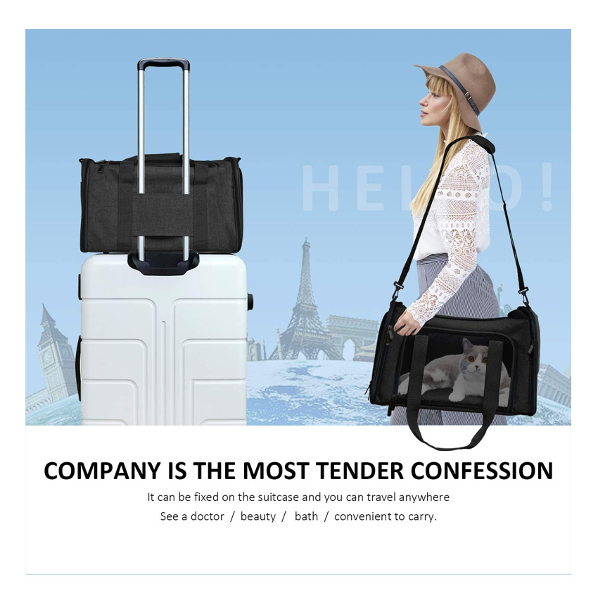 Dog Travel Bag Pet Carrier Bag Pet Cage Durable Dog Bed Collapsible Puppy Carrier