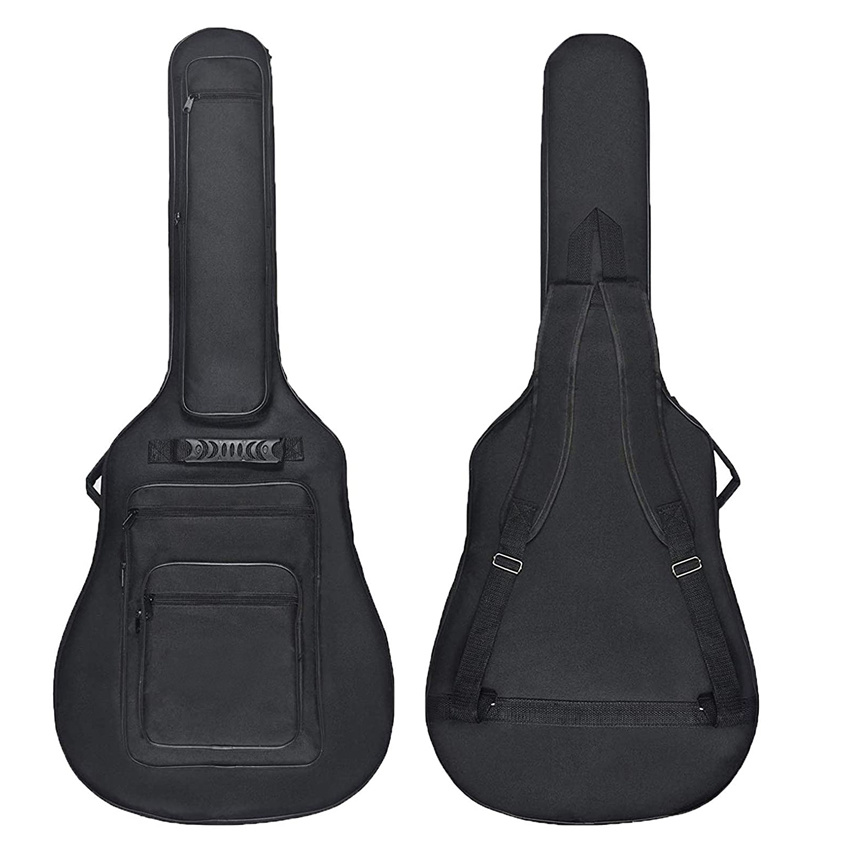41 Inch Acoustic Guitar Padded Gig Bag with 6 Pockets, Pick Sampler and Guitar Strap