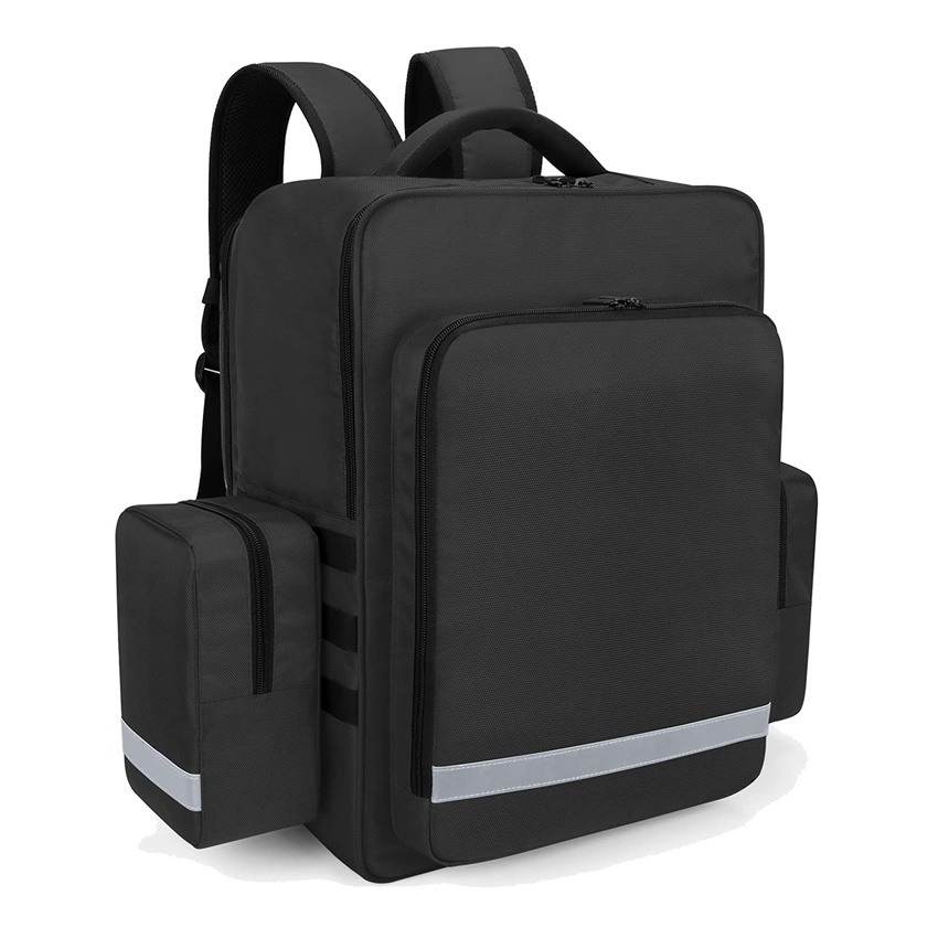 Emergency Medical Backpack Empty EMT Camping Molle Bag with Detachable Side Pocket