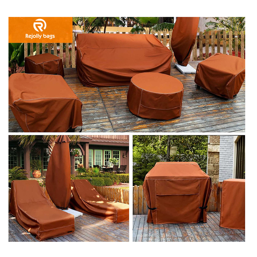 Brown Outdoor BBQ Grill Cover Burner Waterproof Heavy Duty Patio Barbecue Gas Grill Cover