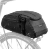 Water Resistant Bicycle Saddle Panniers, 8L Capacity Trunk Storage Bag, Cycling Back Seat Cargo Carrier Pouch with Shoulder Strap Travel Cycling Bag