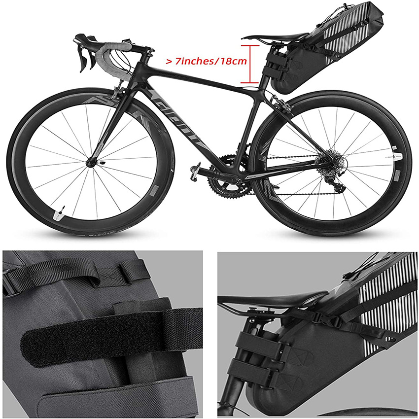 Waterproof Large Capacity Road Mountain Max 14L/10L Bike Seat Saddle Bag