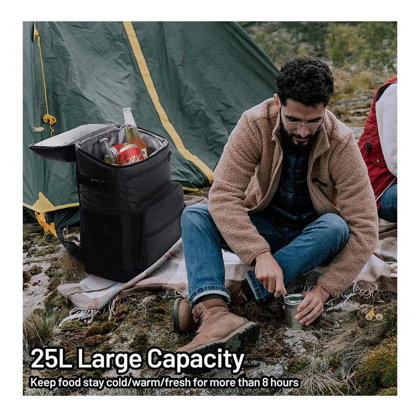 Large Capacity Travel Food Bag Bottle Bag Cooler Backpack Insulated Bag for Men Women