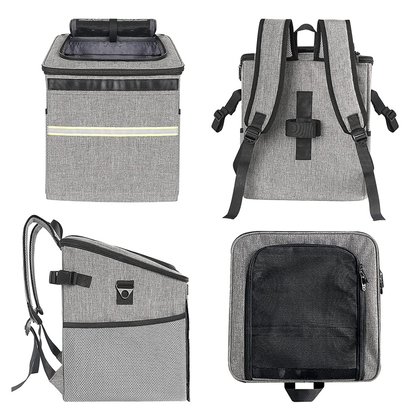 Dog Bike Bag Collapsible Dog Bike Carrier 15 Lbs Soft-Sided Dog Basket for Bike