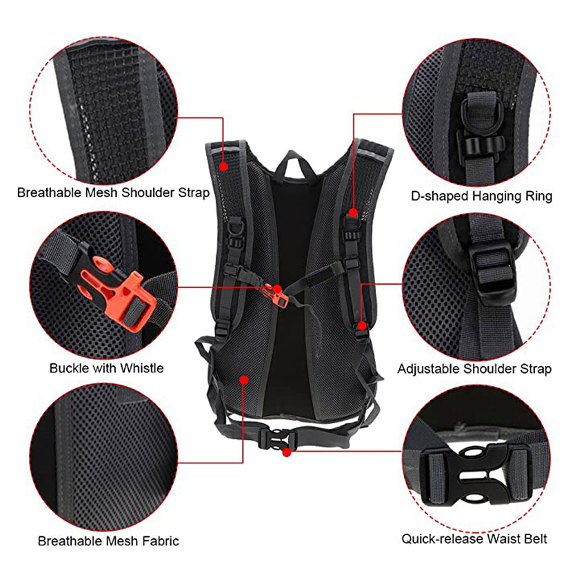 Lightweight Small Daypack for Everyday Life Waterproof Motorcycle Backpack Hiking Backpack Sports Bag