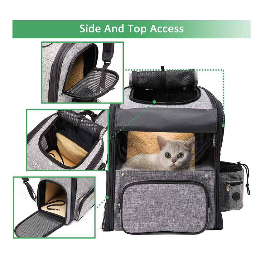 Wholesale Large Expandable Pet Carrier Backpack Dog Cage Small Animal Carry Bag