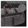 Oversized Genuine Leather Carryon Weekend Bag Canvas Overnight Duffel Bag