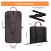 Multi-Purposes Garment Bag for Business Travel Canvas Leather Men Suit Cover