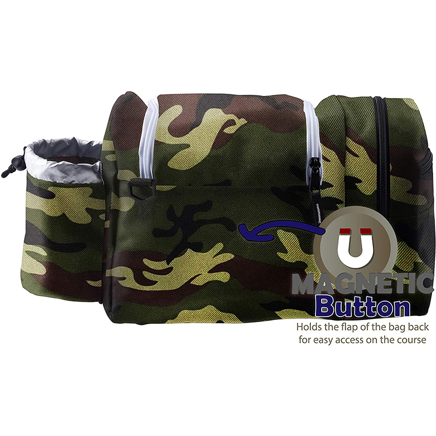 Large Capacity Holds 10-14 Discs Water Bottle and Accessories Disc Golf Bag