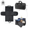 Large Hanging Carry on Garment Bag Convertible Suit Travel Bag Weekender Duffle Bag