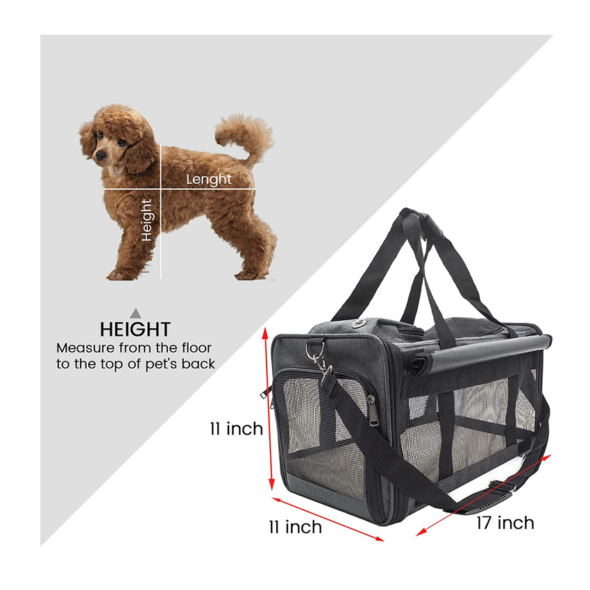 Portable and Washable Puppy Carrier Bag Collapsible Pet Travel Tote Bag Dog Cage