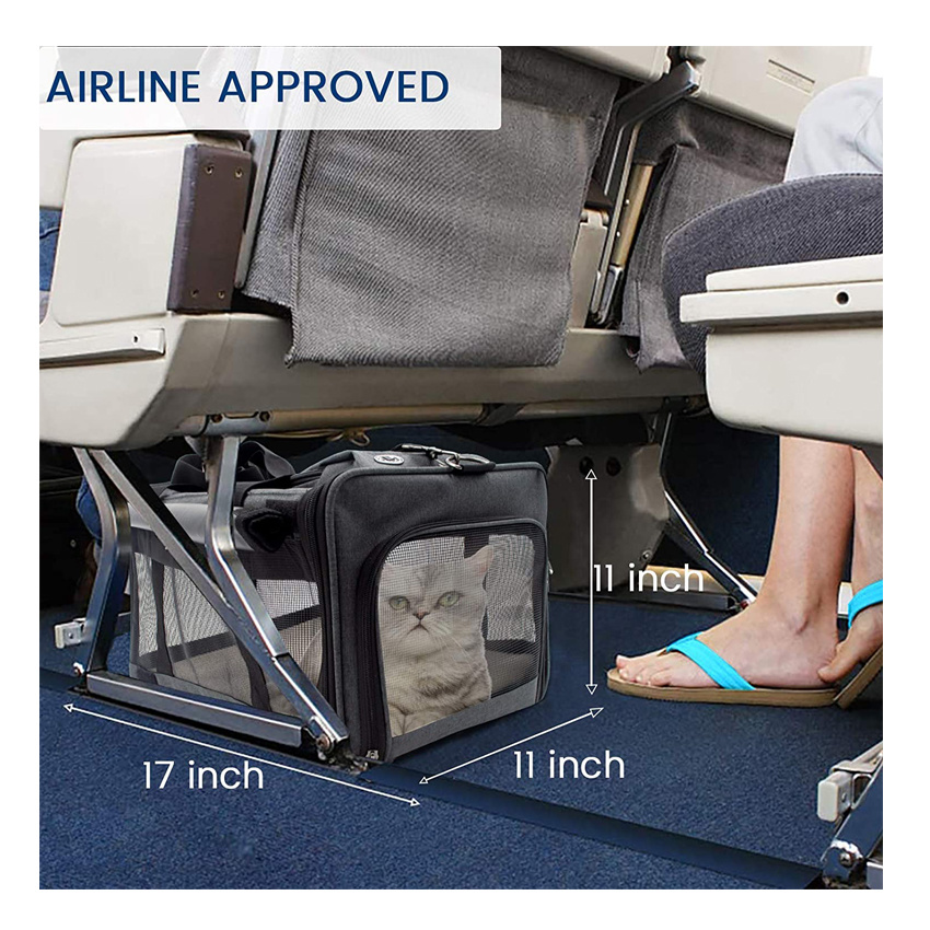 Portable and Washable Puppy Carrier Bag Collapsible Pet Travel Tote Bag Dog Cage