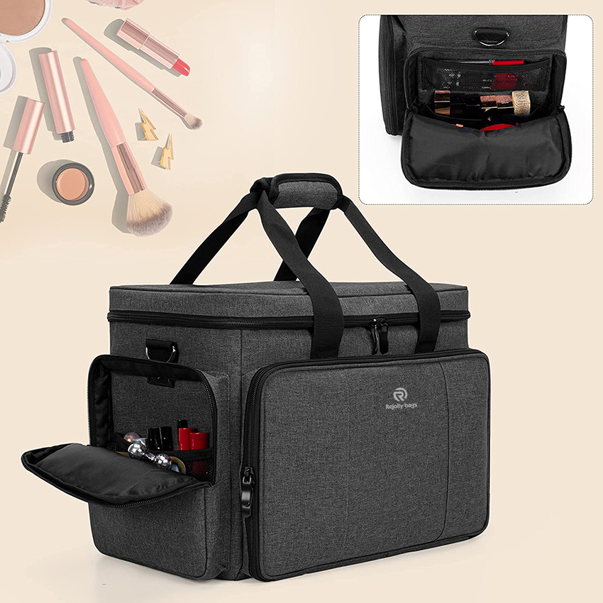 Large Makeup Bag Cosmetic Bag with Removable Dividers, Travel Makeup Case Holds Cosmetics Cosmetic Bag RJ21675