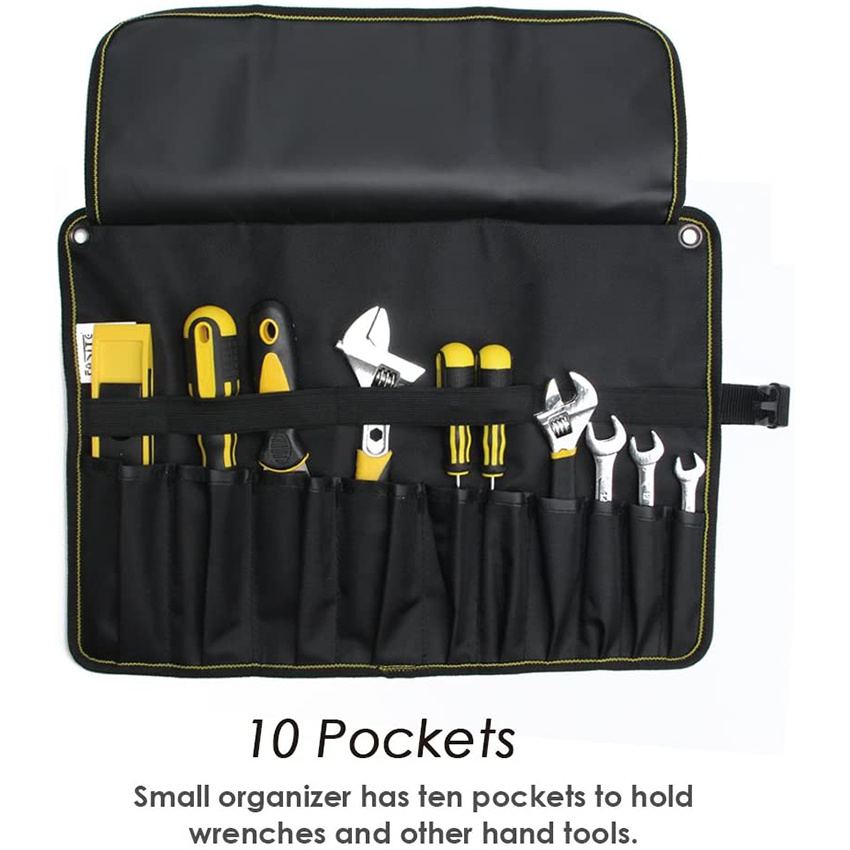 Polyester Roll Tool Pouch Rolling Tool Hanging Bag Multi-Purpose Organizer Tool Bag