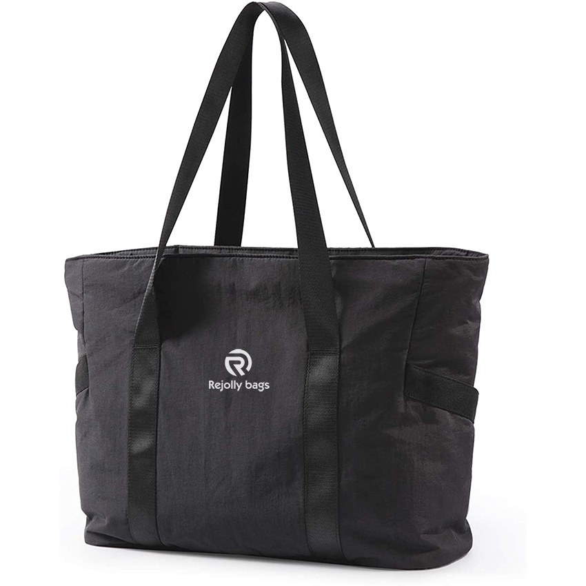Large Shoulder Bag Top Handle Handbag with Yoga Mat Buckle for Gym, Work, School Tote Bag