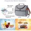 Lunch Bag Box for Women Men Adults Small Insulated with Adjustable Shoulder Strap Reusable Leakproof Cooler Tote Bag for Work Picnic School or Travel