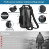 12L Heavy Duty Roll-Top Closure Zipper Pouch with Waterproof Phone Case for Swimming Kayaking Boating Camping Fishing - Gifts for Outdoor Sports Lover - Black B